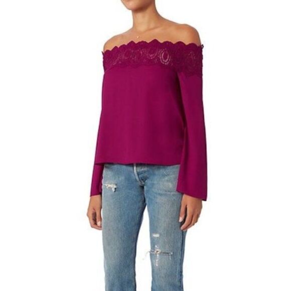 NEW ✨ Intermix Behati Blouse Off The Shoulder S - Picture 1 of 10